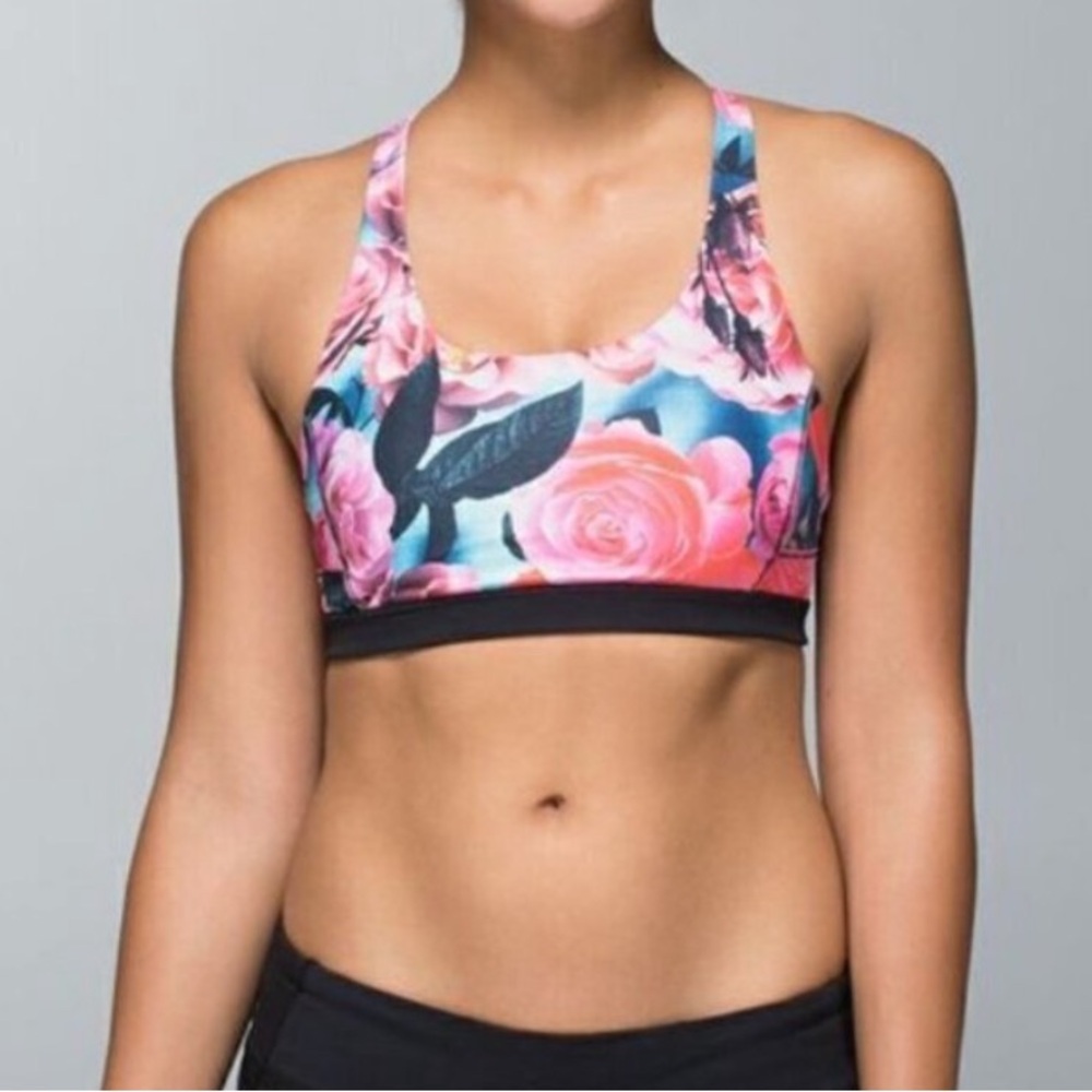 Lululemon Top Speed Bra Secret Garden Print